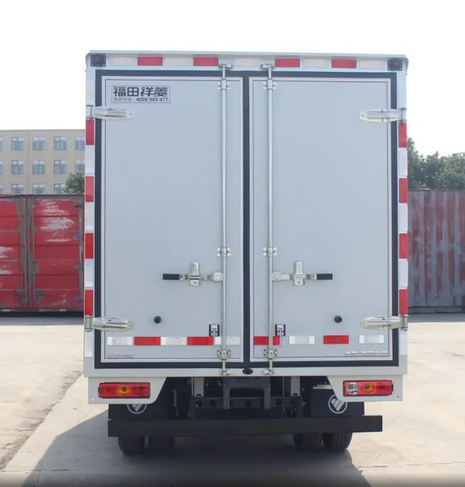 FOTON 새로운 122hp 디젤화물 VAN 경트럭 4.14m 길이 4x2 드라이브 휠 빠른 AMT 기어 박스 Weichai 유로 2 왼쪽 에어 서스펜션