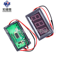 Voltmeter Digital 800C Layar LED 0,56 Inci DC 4.5V-30V Pengukuran Tegangan Dua Kabel