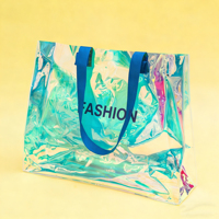 Sac fourre-tout en PVC personnalisé avec logo, sac à main de plage réutilisable avec design, emballage cadeau, sacs fourre-tout