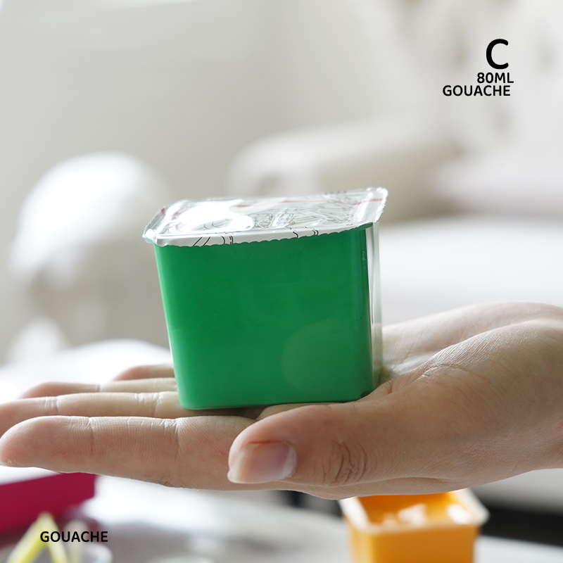 Заводская поставка, гуашь 42 цвета, пластиковый корпус, упаковка 80 мл, заправка желе гуашью