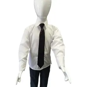 Papillon con clip per bambini e ragazzi, tinta unita, in raso, largo 30 cm, accessorio per feste - Product Image 3