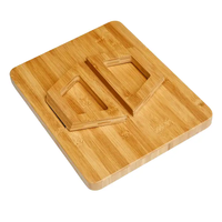 2026 Youlike Plateau d'accoudoir pliable en bambou, écologique, en bois brûlé rustique, table de canapé multifonction pour salon