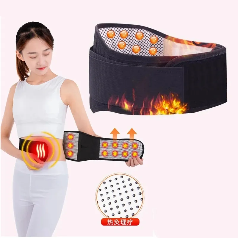 Tourmaline Waist Brace Support Belt Band Self Heating Lower Back Supports Magnetic Therapy Lumbar Waist Bandage Back Waist Belt