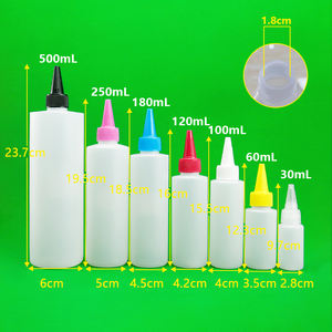 30ml 60ml 100ml 120ml 180ml 250ml 500ml Super kleber flasche HDPE Leere Plastik-Quetsch flasche Schraub verschluss Flaschen siebdruck - Product Image 2