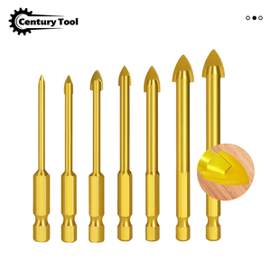 Forets triangulaires multifonctions à pointe en carbure, tige hexagonale de 3/4/5/6/8/10/12 mm (1/4 po), tige hexagonale <span class=keywords><strong>pour</strong></span> <span class=keywords><strong>béton</strong></span>, ciment, verre, céramique, carrelage - Product Image 1