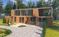 Maisons préfabriquées portable, recyclage, 2 étages