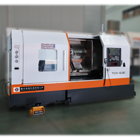 Tour CNC robuste TCK63E à banc incliné horizontal, broche simple, 3 axes, commande GSK, machine de tournage haute précision