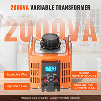 Transformateur Variac LCD monophasé réglable en TDGC2-2KVA de 230V pour applications de pompe à chaleur