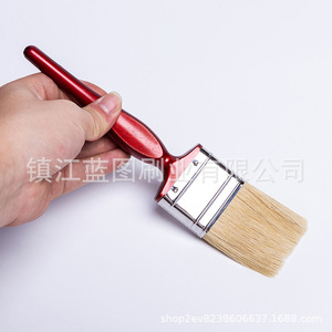 Brocha Plana para Pintar con Cerdas de Cerdo, Mango de Plástico Rojo, 14-20mm, Origen Zhenjiang Jiangsu - Product Image 3