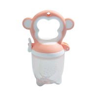 Biberon en silicone en forme d'animal mignon avec tétine souple facile à nettoyer, distributeur de fruits pour bébé, sucette, biberons pour bébé