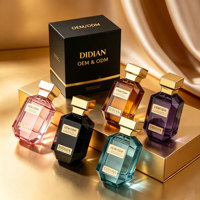 Flacons de parfum en verre personnalisés professionnels 30ml/50ml/100ml avec vaporisateur à fine brume et capuchon magnétique doré lesté