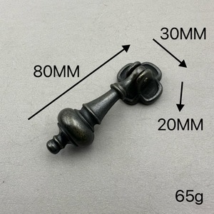 New Style Zinc Alloy <b>Black</b> Antique Classic Retro Cabinet Door Handle for Wardrobe Closet Bookcase Drawer with Golden Finish - Product Image 5