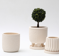 Décoration d'intérieur, fournitures de jardin, pots à fleurs en porcelaine émaillée pour l'intérieur et l'extérieur, trou de drainage, soucoupe, personnalisable, jardinière moderne de luxe