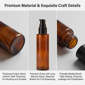 Nouvelle Bouteille Pompe en Verre Plat pour Aromathérapie, Flacon Vaporisateur à Fine Brume 100ml pour Huile Corporelle - Product Image 3
