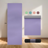 Tapis de yoga chaud en TPE écologique de 6 mm, extra épais, antidérapant, facile à nettoyer, 183 cm, pour fitness et Pilates, avec logo personnalisé, vente en gros
