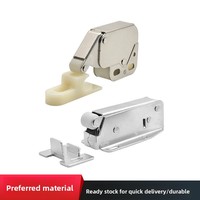 Serrure de porte d'armoire invisible à ressort, dispositif de verrouillage automatique à ressort, serrure à ressort en forme de trompe d'éléphant pour armoire, cuisine, salle de bain, moderne