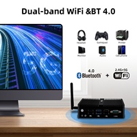 Mini PC Industri Celeron J4125 Berkinerja Tinggi dengan 4 LAN Firewall Tersedia