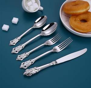 Couverts décoratifs légers en métal écologiques réglés avec l'idéal élégant de modèles pour des services de mariage et de banquet - Product Image 6