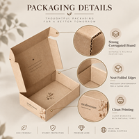 Boîte d'expédition personnalisée en carton kraft créatif alliant design botanique et rangement gain de place pour kits d'échantillons