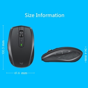 <span class=keywords><strong>Logitech</strong></span> เมาส์ไร้สายสำหรับเล่นเกม <span class=keywords><strong>MX</strong></span> ที่ใดก็ได้,ดีไซน์สมมาตรแบบชาร์จไฟได้2S 4000DPI - Product Image 5