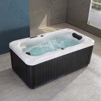 Bañera de hidromasaje de lujo para 1 persona, sistema Balboa de chorros de agua, generador de ozono, bañera de hidromasaje para exteriores