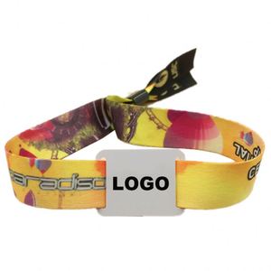 Pulsera RFID NFC de 13.56Mhz con Logotipo Personalizado e Impresión de Código QR Único para Eventos, Festivales de Música, Pulseras de Tela - Product Image 4