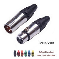 ABCCABLS Connecteur XLR 3 broches pour microphone et haut-parleur M904/M904BG, tête mâle vers femelle, accessoires de connexion pour microphone