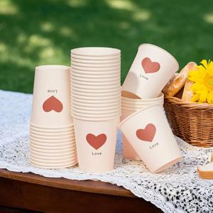 Gobelets en carton blanc classiques jetables et compostables de 8 oz avec impression de logo – Solution d'emballage durable - Product Image 4