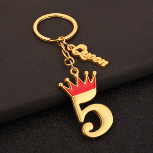 Cartoon Alloy Keychains for Mom and Dad Unique Stainless Steel <b>Small</b> <b>Gift</b> Pendant for Mother's Day and Father's Day - Product Image 6