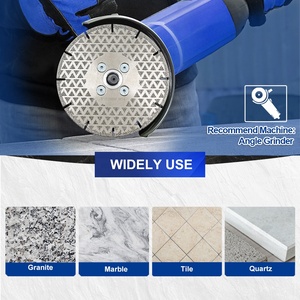 Electroplated double side tam giác u-groove hình dạng kim cương cắt mài đĩa lưỡi cưa đĩa mài mòn với mặt bích cho đá granit - Product Image 4