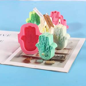 MUYULINS Creative DIY Hamsa Candle Silicone Magic <b>Hand</b> Fatima Resin Craft <b>Mold</b> - Product Image 5