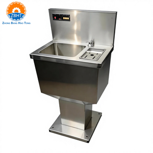 Équipement sanitaire automatique pour abattoir : Évier de lavage des mains avec dispositif de stérilisation des couteaux, matériel de cuisine d'abattoir - Product Image 4