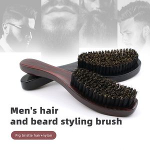 Bristle Natural Texture Custom Logo Wooden Electric Lice Comb 360 Curve Waved Men <b>Smoothing</b> Beard <b>Brush</b> Beech Combs Hair Styling - Product Image 4
