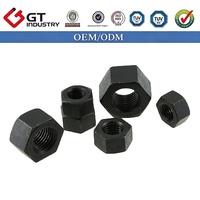 Écrou hexagonal métrique en acier au carbone noir oxydé haute résistance DIN934 M5 M6 M8 M10 M12 M16 M20 Grade 4.8 pour machines - Vente chaude