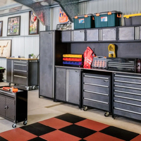 Station de travail modulaire personnalisable, établi de garage, organisation d'outils pour atelier de réparation automobile, coffre à outils, armoire combinée moderne