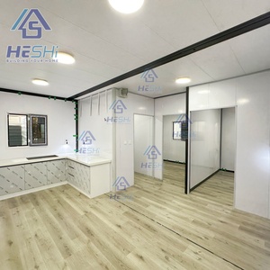 Maison préfabriquée extensible en conteneur avec structure en acier de 20 pieds ou 40 pieds, 1, 2, 3, 4 ou 5 chambres, salle de bain moderne, maison portable - Product Image 5