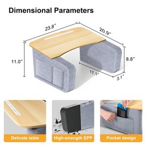 TenderPlayful Table plateau TV portable avec <span class=keywords><strong>tablette</strong></span> et fente <span class=keywords><strong>pour</strong></span> téléphone <span class=keywords><strong>pour</strong></span> une utilisation sur le canapé et le <span class=keywords><strong>lit</strong></span> - Product Image 6