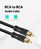 Câble audio RCA mâle-mâle de haute qualité 1m-3m, conducteurs plaqués or, gaine en PVC pour TV, lecteur CD, amplificateur de puissance, voiture