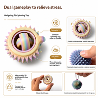 Nouveau produit : Jouet anti-stress portable en plastique imprimé en 3D, hérisson, mini spinner pour les doigts, amusant, unisexe, à partir de 14 ans