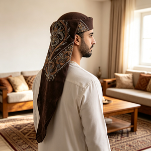 Yashmagh (<span class=keywords><strong>Amama</strong></span>) de Lujo Musulmán para Oración, Bordado en Lana, Tejido Jersey para las Cuatro Estaciones, Gran Venta en Arabia Saudita, Qatar, Kuwait y Yemen - Product Image 1