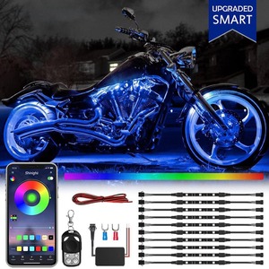 Kit de Luces LED RGB para Motocicleta 2026, con Control por Aplicación y Sonido, Luz de Atmósfera para Chasis y Cola de Moto, Luz de Neón para Motocicleta - Product Image 1