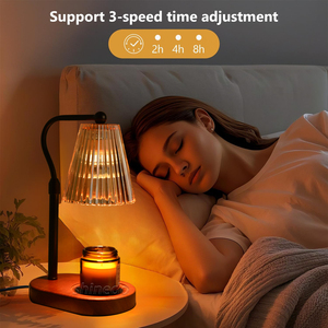 Candle Warmer Led Table Lamp Escurecimento Night Light Aromaterapia Derretimento Cera Lâmpada Substituível Lâmpada Desk Light Com Temporizador - Product Image 6