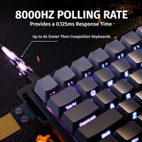 Teclado para Juegos Attack Shark X68HE con Interruptores Magnéticos, 66 Teclas, 8KHz de Frecuencia de Sondeo, Activación Rápida, Ajuste de Actuación, Teclas PBT de Montaje Superior para PC