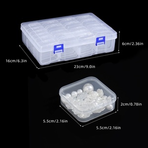 Ownswing nhựa lưu trữ container rõ ràng đất sét hạt lưu trữ container trường hợp với bản lề nắp trong suốt hạt tổ chức hộp - Product Image 3