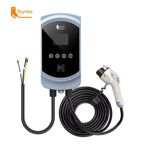 Chargeur EV monophasé 7 kW Type 1 32A mural avec support de prise et contrôle par application – Boîtier mural pour voitures électriques - Product Image 1