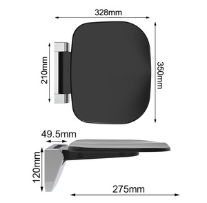 Asiento de Ducha Plegable Blanco para Baño, Montado en la Pared, de Urea, en Oferta - Product Image 5