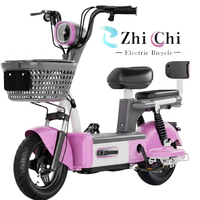 Nouveau vélo électrique urbain 48V pas cher, kit 2 roues, moteur sans balais 350W, 3 vitesses, batterie au plomb-acide/lithium