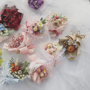 MHJ217 Mini dried flower bouquet in a box preserved dried flowers bouquet for gift