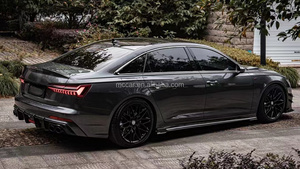 Diffuseur arrière en Fiber de carbone sèche préimprégnée haute brillance pour <span class=keywords><strong>Audi</strong></span> A6 <span class=keywords><strong>S6</strong></span> 2019-22 pare-chocs de voiture lèvres arrière - Product Image 4