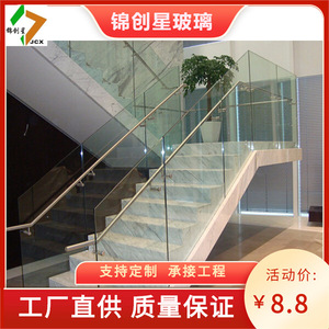 ราวบันไดกระจกนิรภัย สแตนเลส ดีไซน์ยุโรป ติดตั้งในห้างสรรพสินค้า - Product Image 3